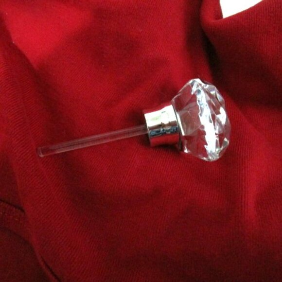 Beautiful Crystal Perfume Bottle Glass Dauber Embossed Floral Pattern. Approx. - Picture 6 of 8